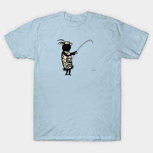 Fishing with Cute Cave Person T-Shirt